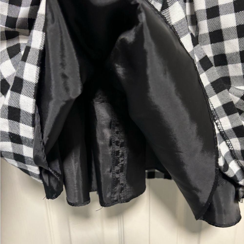 Girls Buffalo Check Holiday Party Dress Red Rosette Puff Sleeve 4T - Picture 3 of 6